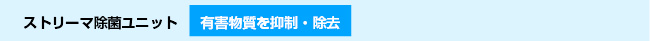 ストリーマ除菌ユニット[有害物質を抑制・除去]