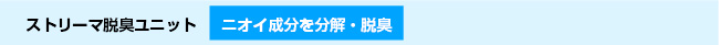 ストリーマ脱臭ユニット[ニオイ成分を分解・脱臭]